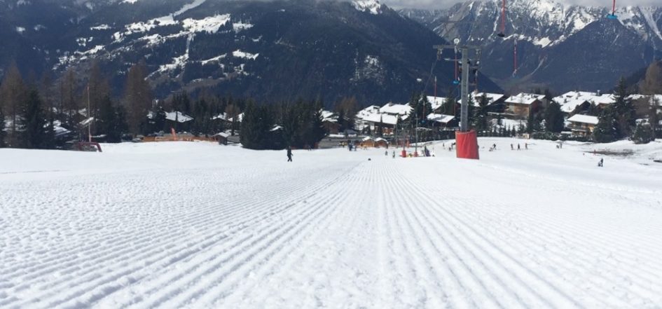 Beginner ski slope in Verbier