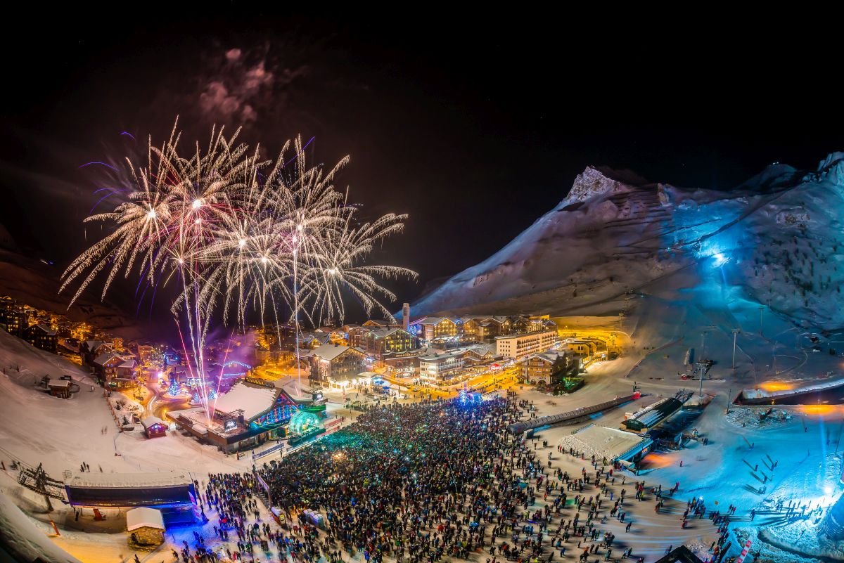 new year in Tignes, Tignes New Year, New Year i the Alps, Fireworks in Tignes 