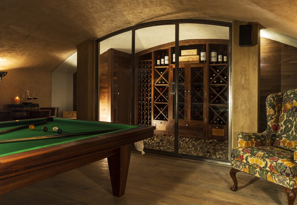 Grande Corniche Wine Cellar and pool table