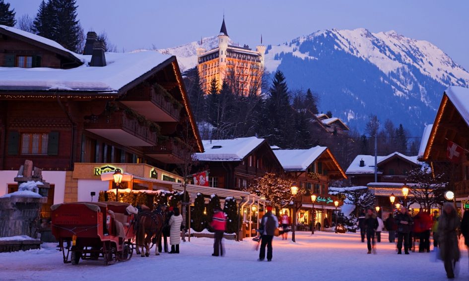 The beautiful ski resort of Gstaad