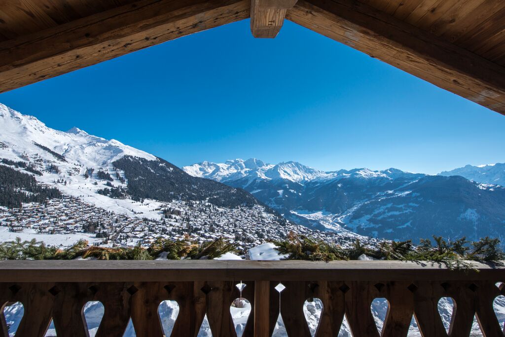 chalets with views Verbier, luxury chalets with views, balcony view Verbier, south-facing views Verbier 