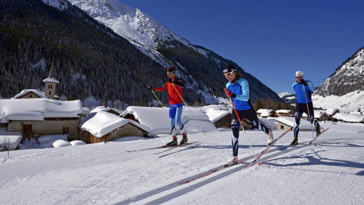 cross-country skiing la plagne, la plagne cross-country skiing, xc la plagne 