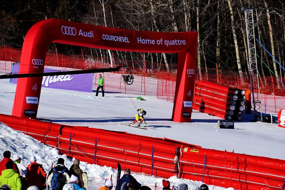 Downhill Skiing Competition Courchevel