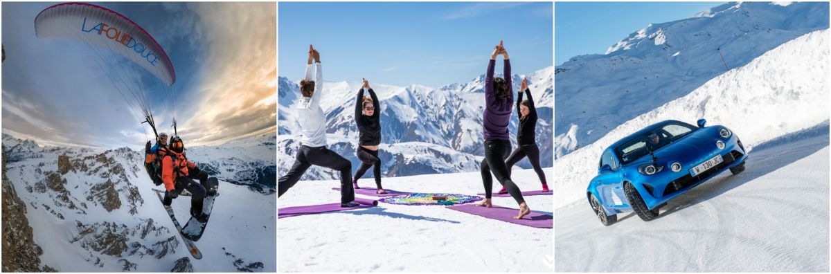 paragliding in Val Thorens, Val Thorens activities, snow activities in Val Thorens, paragliding Three Valleys, yoga in the Alps, yoga in Meribel. Meribel yoga, ice driving in the Alps, ice driving circuit in the Alps, ice driving in Val Thorens 