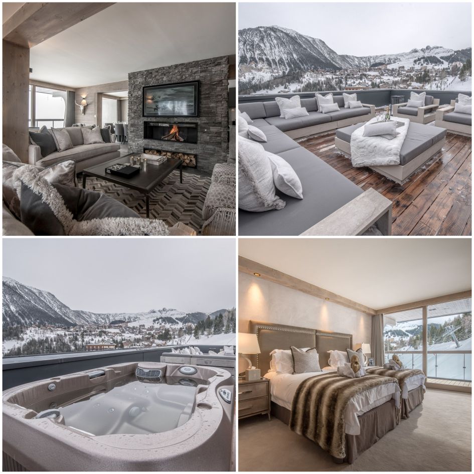 luxury penthouse in Courchevel Village, Courchevel Village accommodation, luxury chalet Courchevel village