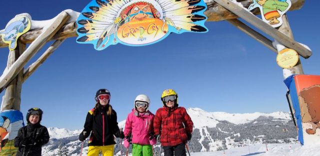 Family friendly ski resort, ski run for children, Les Gets for kids, kids ski