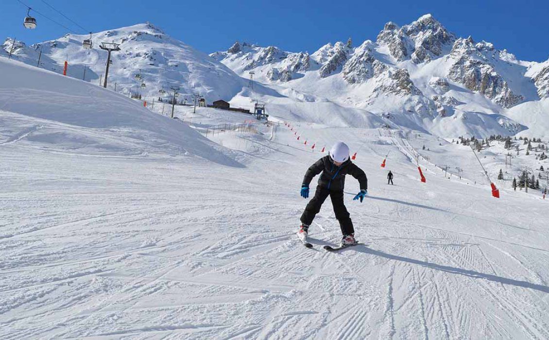 Courchevel, skiing, mountains, snow, beginners