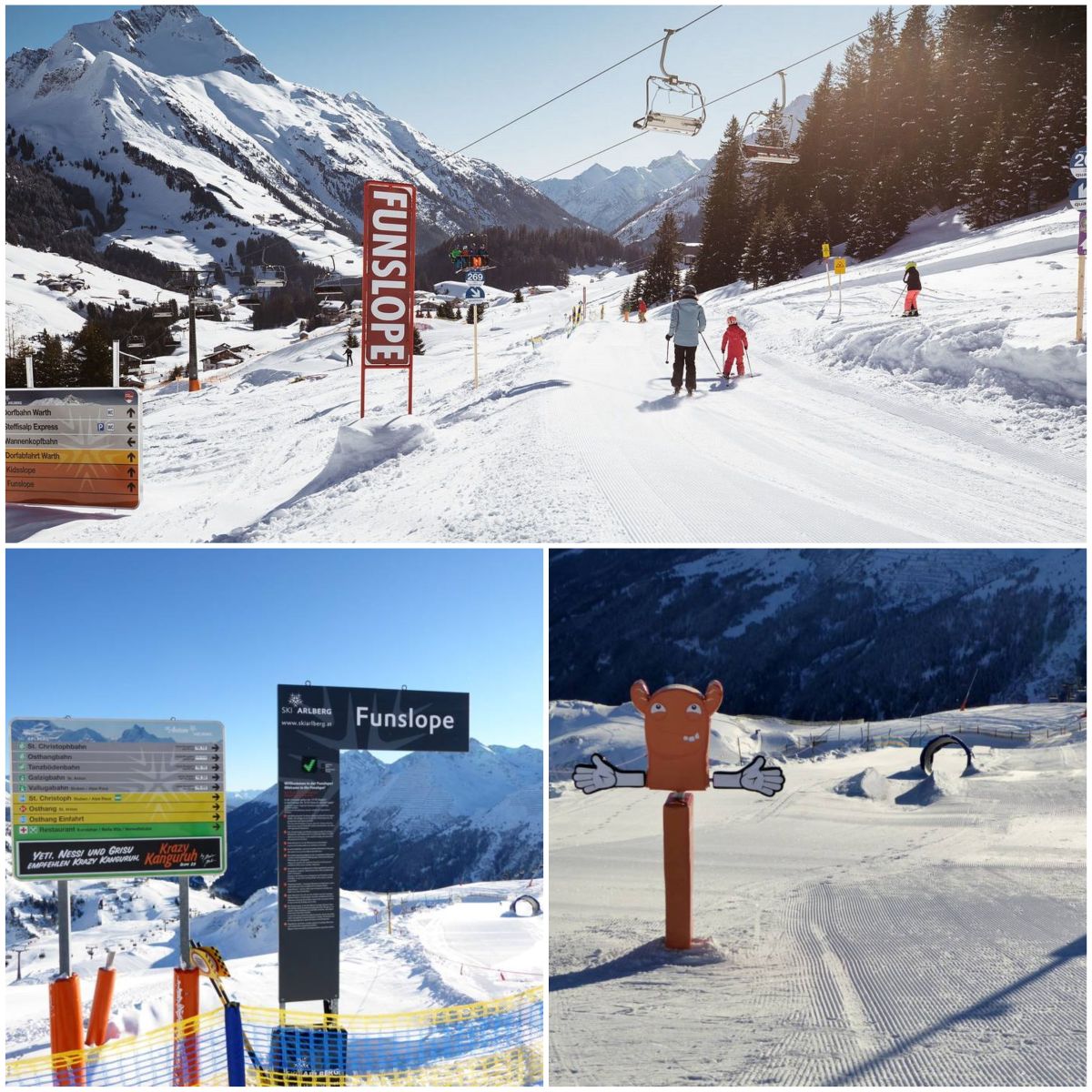 fun slope in St Anton, St Anton for children, family activities in St Anton, children ski slopes Arlberg 