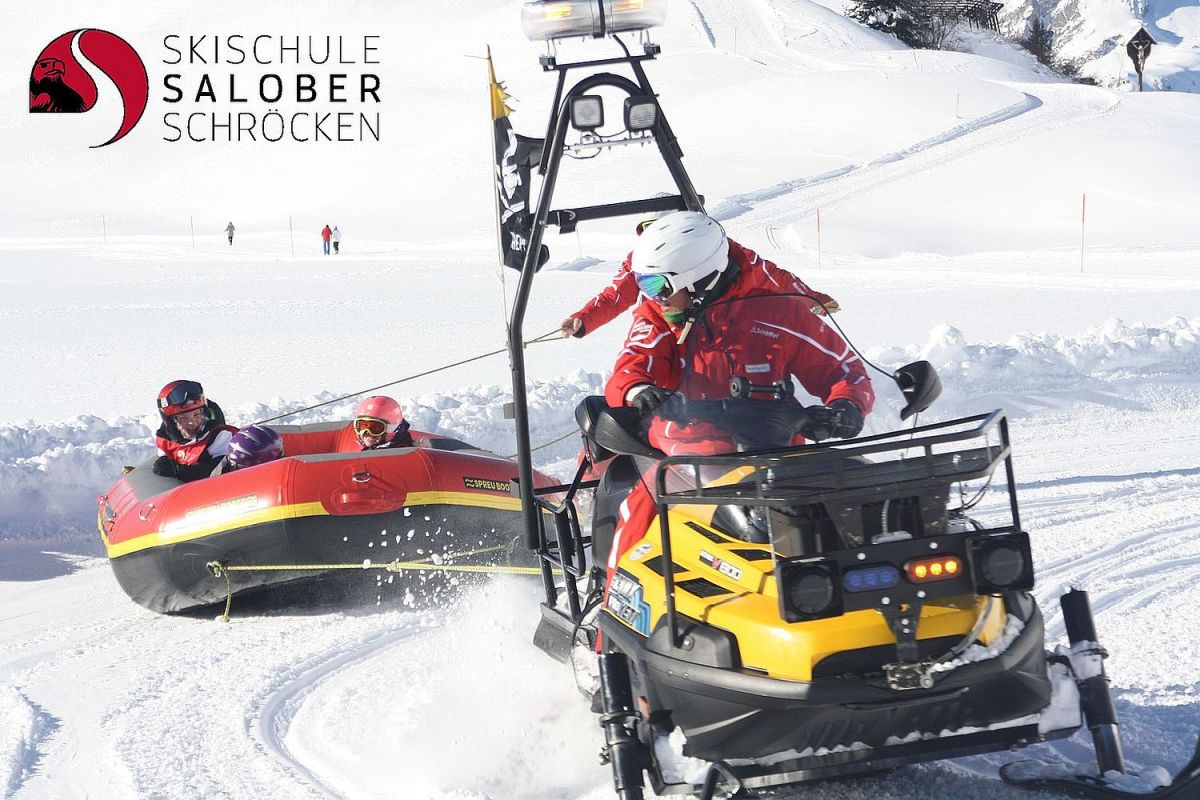 kids skidoo experience, kids activities in Schroken