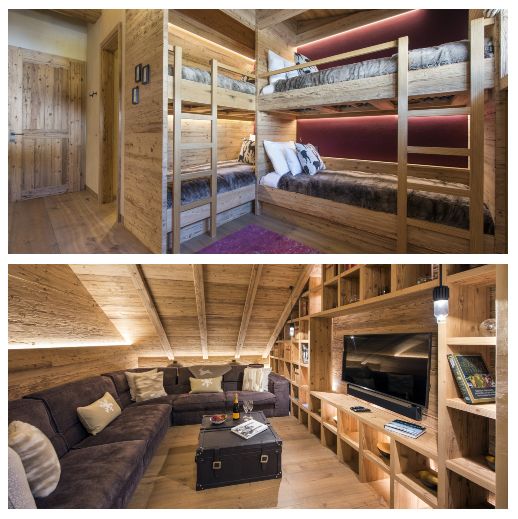 bunk room, cinema, TV snug, children, family ski holiday