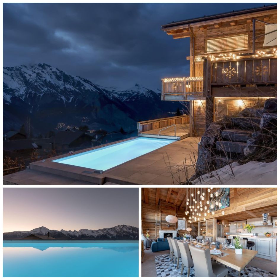 luxury chalet in Verbier, Verbier luxury catered chalet, luxury catered chalet, luxury chalets with swimming pools