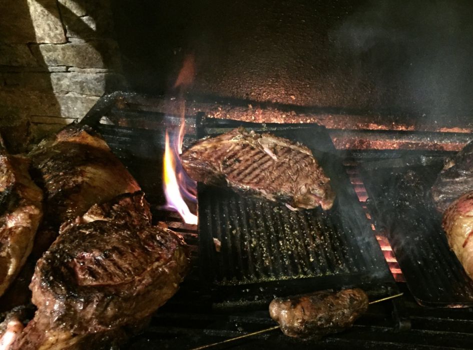 Steaks on the Fire at Chez Marie