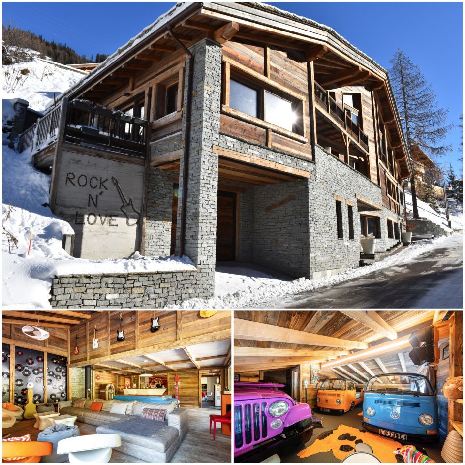 Chalet Rock n Love, unique chalet design, Tignes best catered ski chalets, luxury family ski holiday, family ski holiday in Tignes