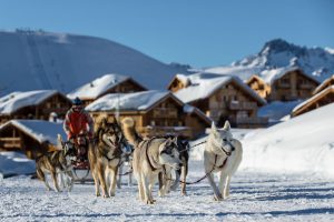 Husky ride Alp d'Huez, Family Ski Trip, Luxury Ski Holiday, Alp d'Huez, First Family Ski Holiday