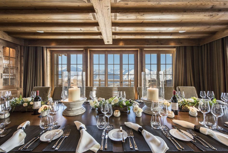 catered ski chalet, chalet dining experience, ski chalet holiday 2020/21