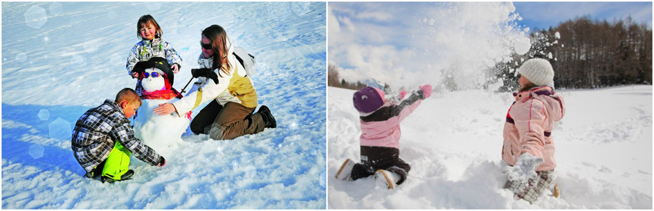 playing in the snow, snow fun, kids playing in the snow, luxury mountain holiday, winter activities, snow activities 