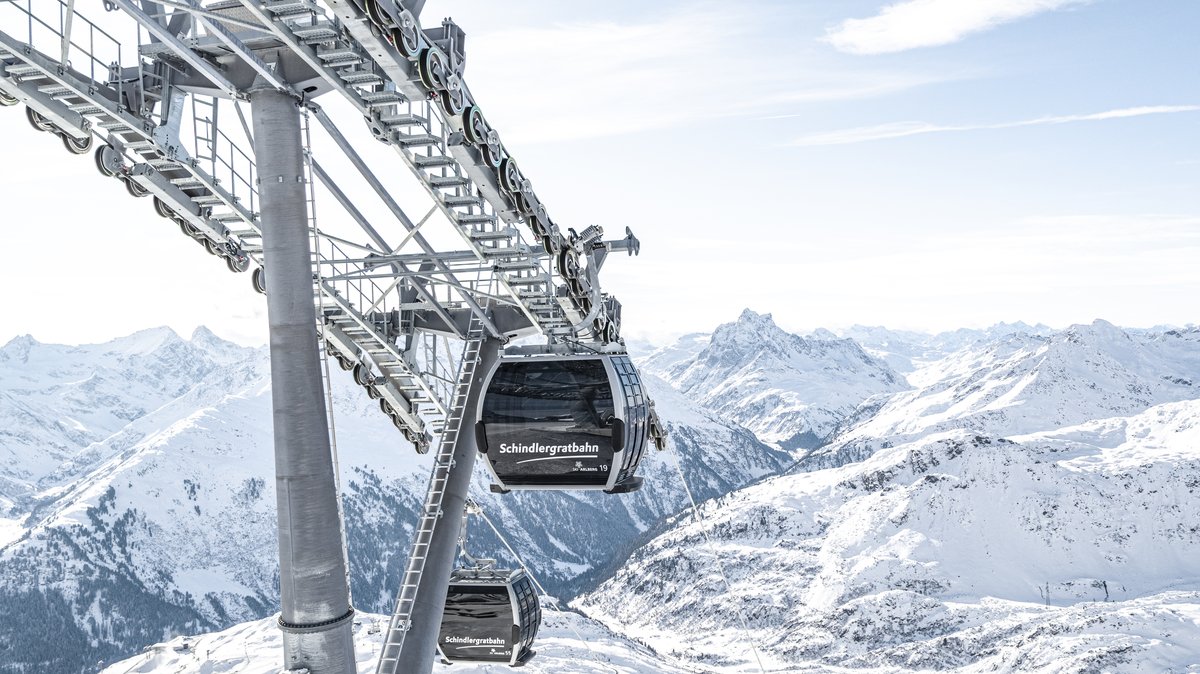 Ski Gondola in St Anton, Ski Gondola in the Arlberg, New Ski Lift