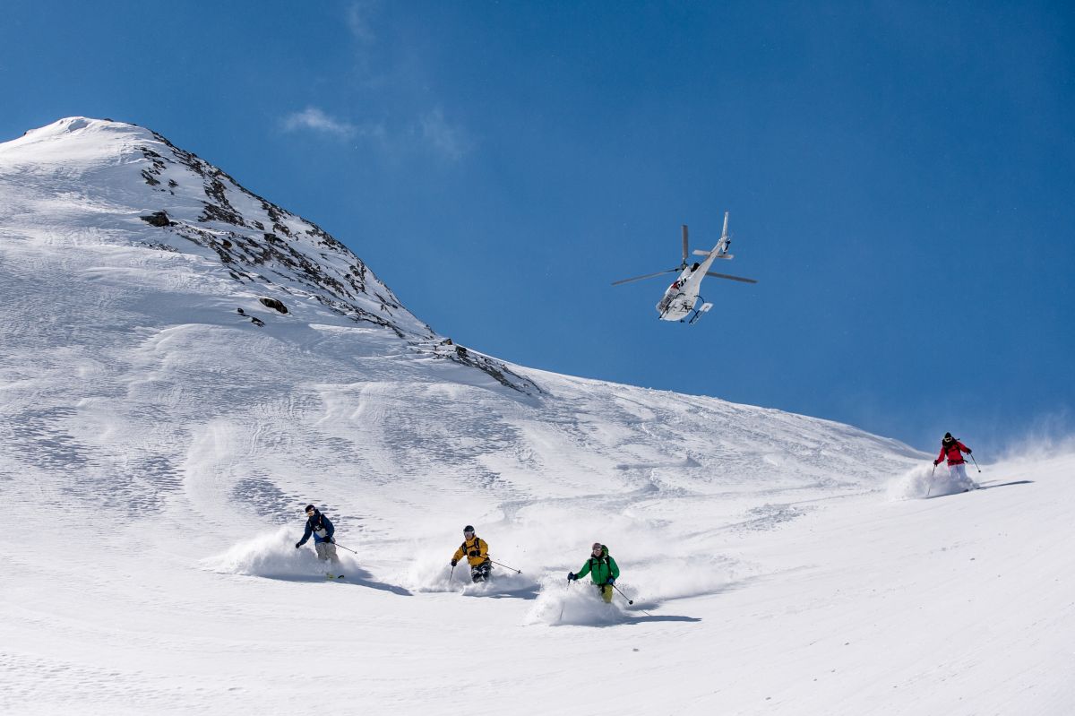 heli skiing in the Alps, French ski lodges, heli ski from France