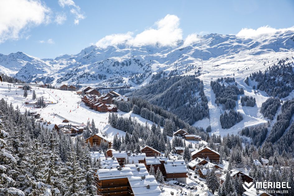 ski resort in the Three Valleys, Meribel 