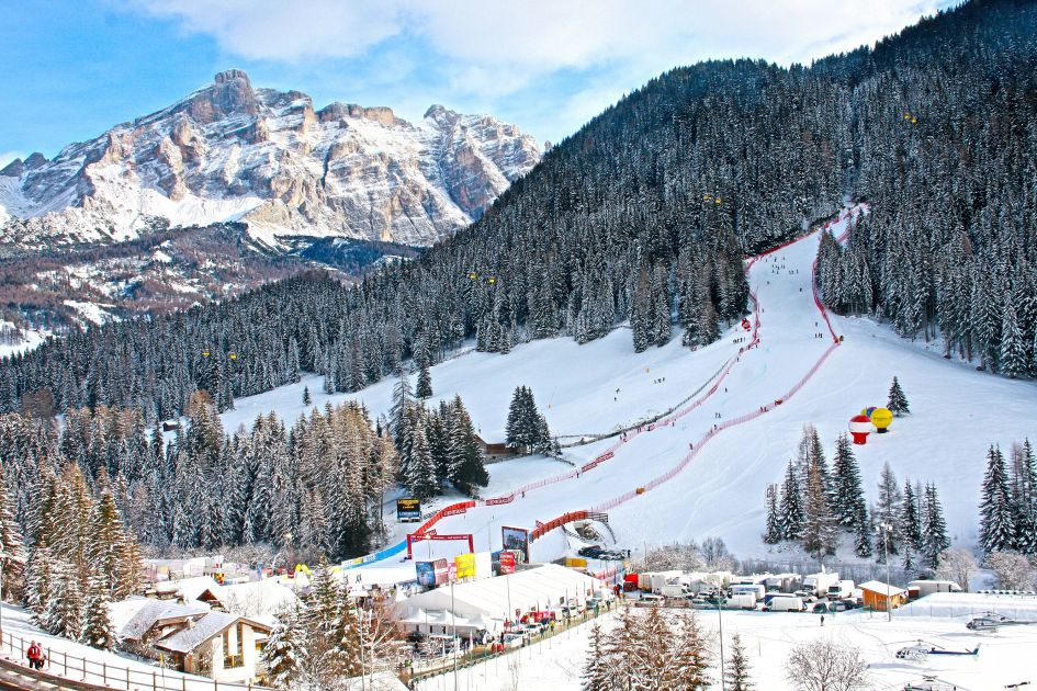 Gran Risa piste, skiing in Alta Badia, Alpine World Cup skiing, ski holidays Italy