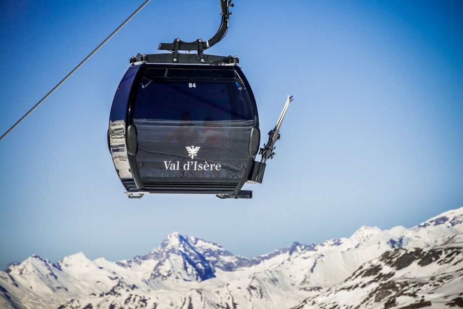 Solaise Gondola, Val d'Isère. Credit: Office du Tourisme Val d'Isère. Solaise gondola, Val d'Isère ski resort, Val d'Isère ski holidays