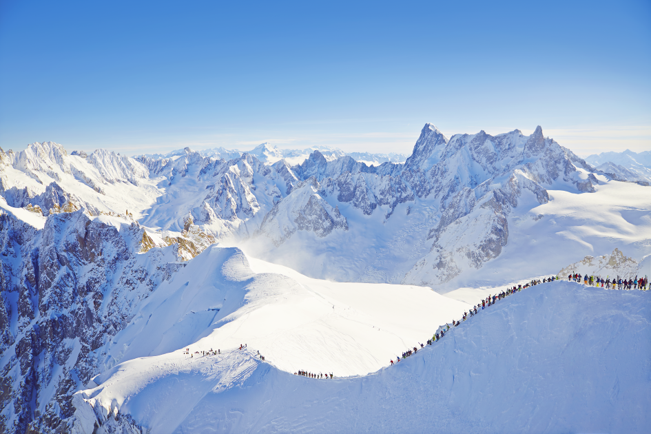 La Vallee Blanche. Credit: Chamonix Tourism La Vallee Blanche Chamonix Mont Blanc