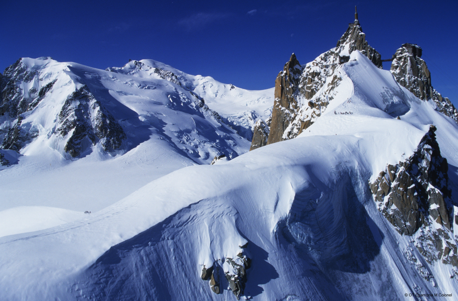The Aiguille du Midi, Chamonix. Credit: Chamonix Tourism The Aigiulle du Midi in Chamonix is a landmark not to be missed. With stunning views reaching the Swiss and Italian borders, its a Chamonix bucket list item for everyone on a luxury ski holiday in Chamonix