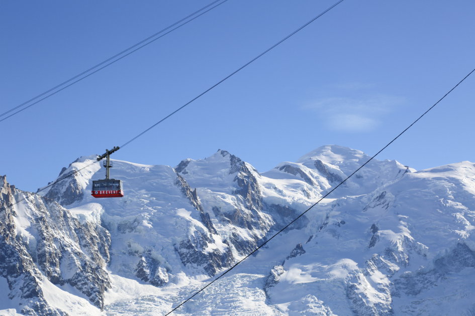 Brévent-Flégère. Credit: Chamonix Tourism Office Brévent-Flégère ski area in Chamonix-Mont-Blanc.