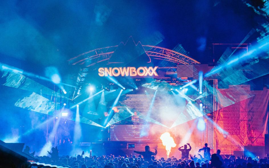 Snowboxx mountain festival in Avoriaz. One of the best festivals in the Alps