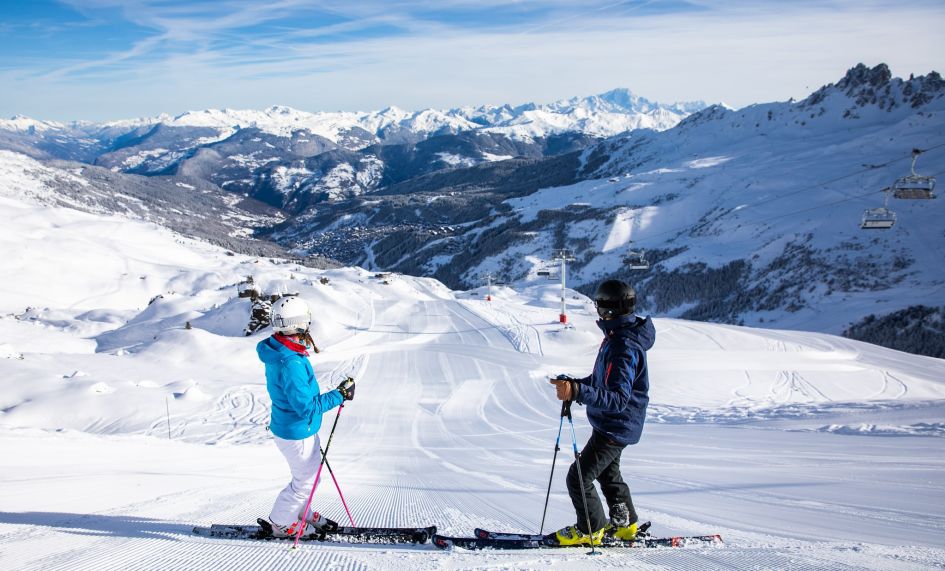 Quieter slopes on spring ski holidays offer a perfect time for beginner skiers and families to practise.