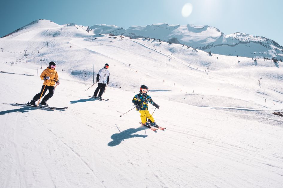 Skiing in La Clusaz is most suited to beginners and intermediates © Pierre Guilbaud Skiing in La Clusaz is suited to beginners and intermediates, perfect for family ski holidays. For advanced skiing in La Clusaz, visitors may wish to head to the Balme Massif.