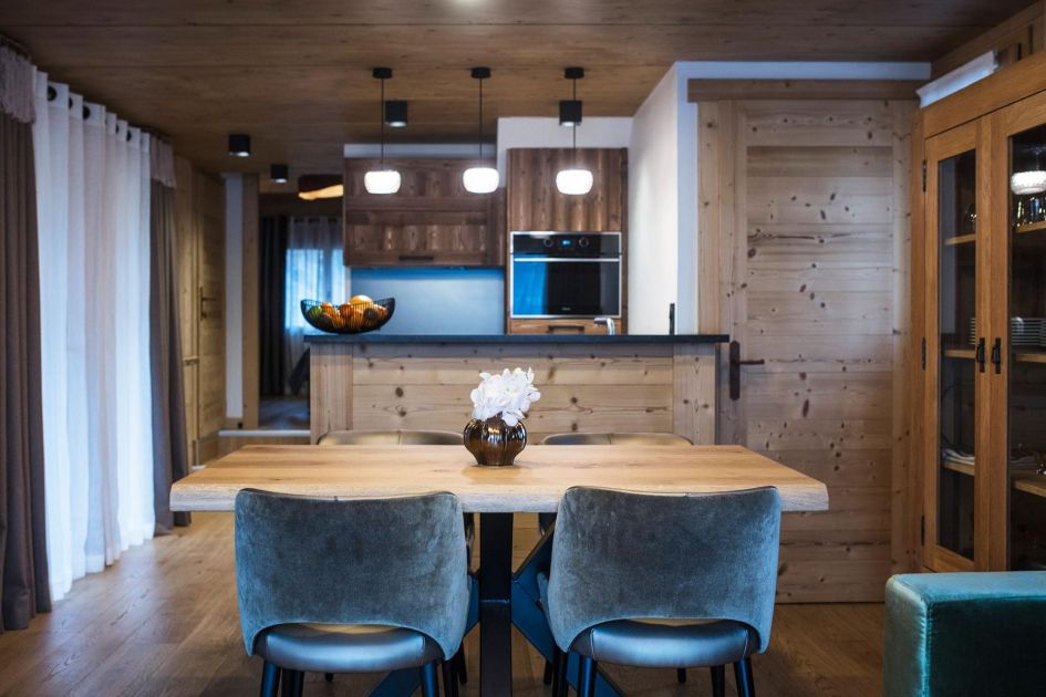 Chalet Le Beauregard features alpine wooden interiors in a great ski in, ski out location for your luxury ski holiday in La Clusaz!