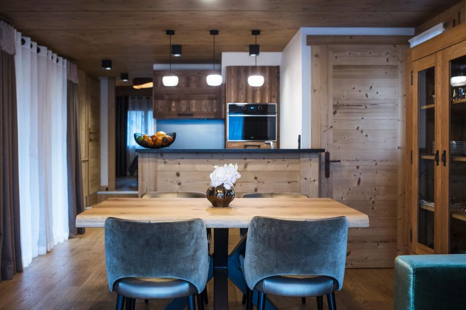 Chalet Le Beauregard's cosy wooden interiors Chalet Le Beauregard features alpine wooden interiors in a great ski in, ski out location for your luxury ski holiday in La Clusaz!
