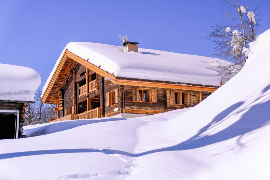 Apartment Chez Germain occupies the top 2 floors of an old converted farmhouse in La Clusaz. It can be booked alongside Apartment Chez Joseph for larger groups of 20 guests.