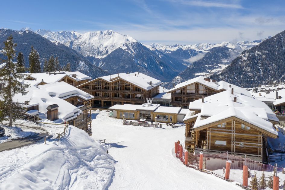 The ski in ski out access to the W Verbier Residences and W Verbier Hotel, the perfect place to stay for some early season skiing in Verbier. 