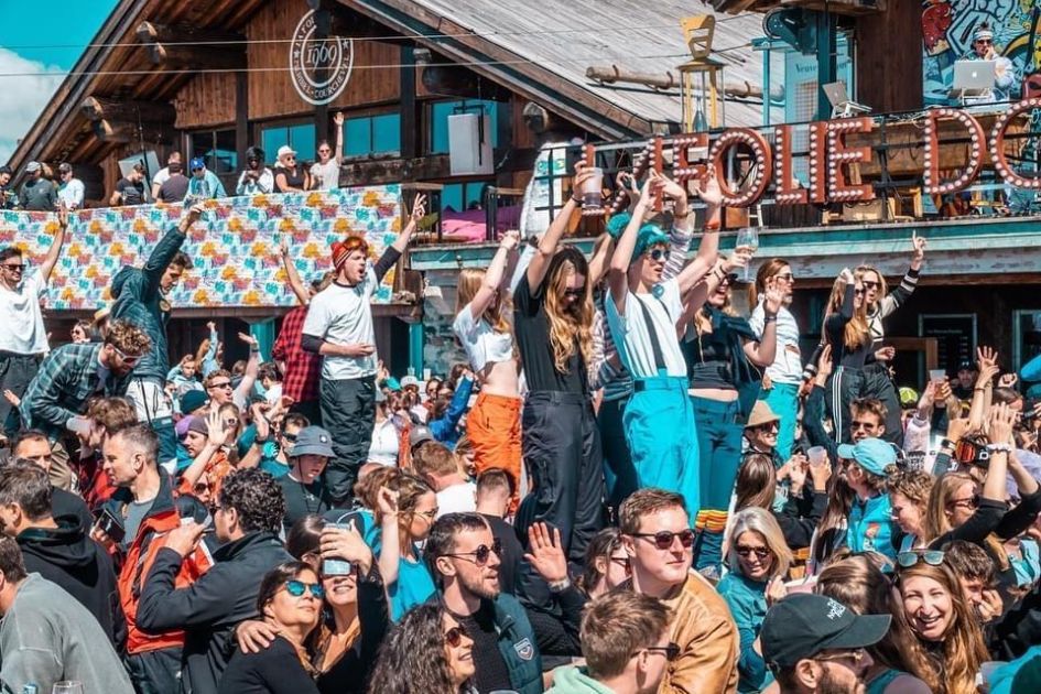 Après ski in Courchevel at the famous La Folie Douce for the ultimate ski party.