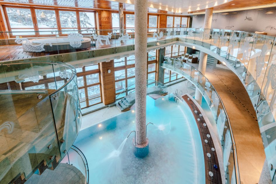 The spa at the Hermitage Mountain Residence, a brilliant place to stay on your Soldeu luxury ski holidays. 