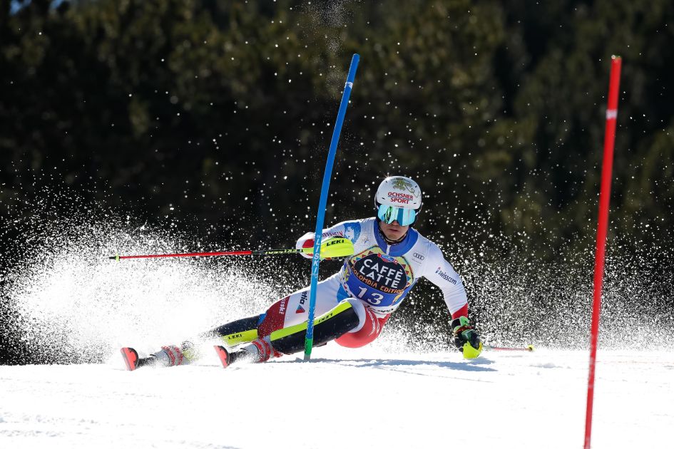 World Cup Skiing in Soldeu, Andorra: Men's Slalom. 