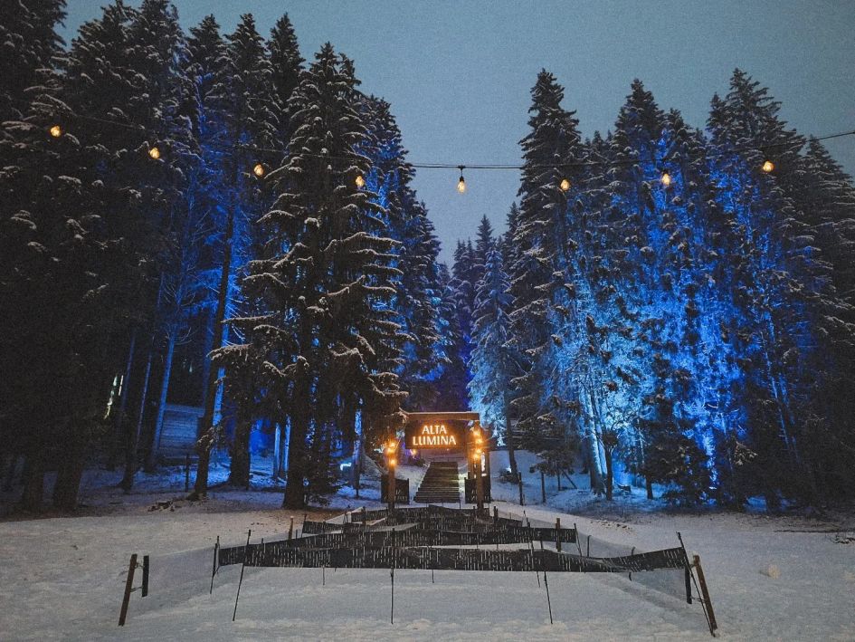 Entrance to Alta Lumina in Les Gets.