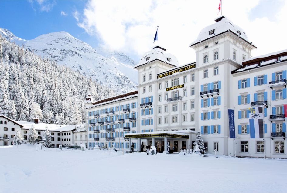 Kempinski Grand Hotel des Bains is a hotel with Michelin Star restaurant in St Moritz. 
