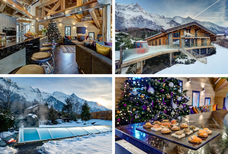 Chalet Couttet at Christmas A collection of 4 images at Chalet Couttet during Christmastime