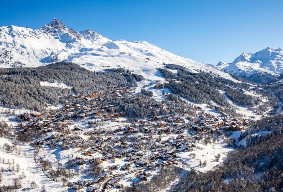 Credit: Meribel TO - Sylvian Aymoz Incredible view of the Méribel resort and mountainous surroundings.